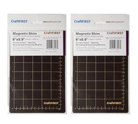 CraftFIRST 6 x 9 Magnetic Shim with Popular Card Size Grids Die Cutting Accessaries Pack of 2