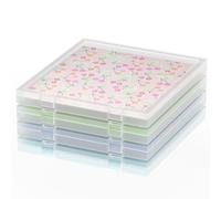 CraftGenes 12x12 Scrapbook Paper Storage Box, 4 Pack Stackable Craft Paper Organiser, A4 Document & Cardstock Storage Case with Secure Locking Lid, Clear Plastic File Storage for Home Office School