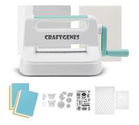 CraftGenes Manual Die Cutting Machine, Embossing Machine 6'' Opening Size for Cardmaking, Scrapbooking, and DIY Crafts - Complete Set with A5 Die Cuts, Embossing Folders, Plates, Clear Stamps