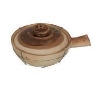 CRAFTHROU 0.5l China Clay Casserole Pot with Handle for Cooking Rice and Stews, Easy to Clean, Energy Gathering Heating, Kitchen Cookware for Home Stove Use