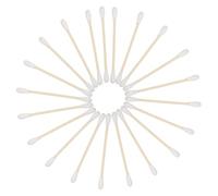 CRAFTHROU 100 Pcs Double Tipped Cotton Swabs with Bamboo Sticks for Cosmetic Use and Ear Cleaning