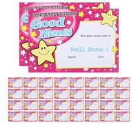 CRAFTHROU 100 Sheets of Purple Student Award Certificates Thickened Paper and Vivid Printing, Colourful English Performance Awards for Classroom Rewards and Motivation