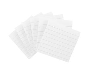CRAFTHROU 10pcs Adhesive Memo Pads White Paper Self-stick Notes with Transverse Lines Convenient to Use Creative Design Suitable for Office and Home, Can be Posted on Wall or Fridge