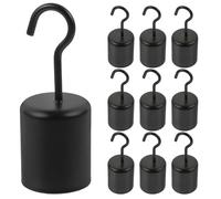 CRAFTHROU 10pcs Black Metal Light Hooks for Outdoor and Indoor Use Vintage Style Rope Light Hooks Suspend Wind Chimes and Feeders Supporting to 10kg