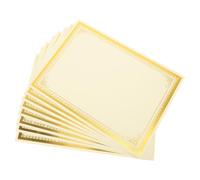 CRAFTHROU 10pcs Gold Border Diploma Paper A4 Size Printable Award Paper Excellent Durability Thick Beige for Blank Certificate Inserts