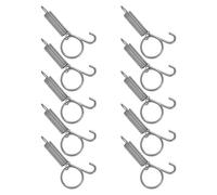 CRAFTHROU 10pcs Rabbit Cage Door Fixed Hook Zinc Plated Spring Hooks for Chicken and Pigeon Cages