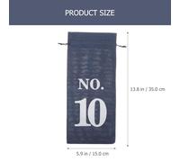 CRAFTHROU 10pcs Reusable Multi-function Wine Bottle Bags Natural Jute Drawstring Holder for Packaging Party Wedding Storage in Navy Blue