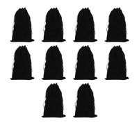 CRAFTHROU 10pcs Wig Storage Bags with Drawstring, Flannel and Nylon Material, Supple Design to Protect Items, for Short Trip Storage and Organizing Wigs