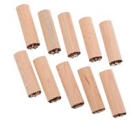 CRAFTHROU 10pcs Wooden Craft Stamps for Pottery and DIY Wooden Stamper Set with Floral Pattern, Efficient Pattern Repetition, for Clay, Scrapbooking, and Handmade Crafts