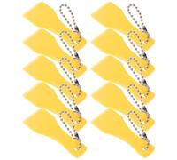 CRAFTHROU 10pcs Yellow Plastic Lottery Scratch off Scratcher Tools, Multi-function Card Scraper for Scratch Cards, Easy to Take and Store, for Lottery Ticket Scratching