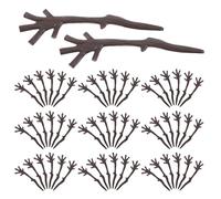 CRAFTHROU 120pcs Artificial Antler Shaped Plastic Tree Branches Mini Deer Horns for Christmas DIY Holiday Displays Lightweight Easy to Hang Brown Decorative Ornaments with Elegant Design