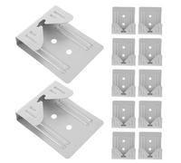 CRAFTHROU 12pcs Metal Mirror Clips for Wall Mounting with Strong Load Capacity and Universal Compatibility, Silver Iron Mirror Wall Hooks for Home Renovation and Picture Frame Hanging