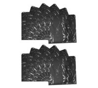 CRAFTHROU 12pcs Peel and Stick Marble Effect Vinyl Wall Stickers Black Self Adhesive Tiles for Kitchen Backsplash and Home Decor Easy DIY Installation Fits Over Existing Tiles