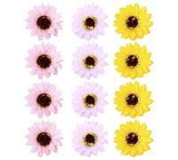 CRAFTHROU 12pcs Soap Flower Sunflower Bouquet Gift Box Beautiful Appearance and Fine Workmanship, for Birthday and Graduation Festival, Featuring Floral Craft Ornament and Skin Nourishing