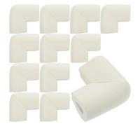 CRAFTHROU 12Pcs White Foam Corner Protectors U Shaped for Furniture and Picture Frames, Suitable for Moving House and Transport Protection