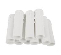 CRAFTHROU 12pcs White Plastic Drip Candle Covers Sleeve Tubes Ø30x100mm for Chandelier Socket Holders Home Decorative Candle Accessories