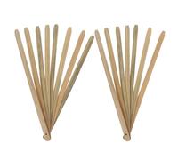 CRAFTHROU 15Pcs Bamboo Fan Handle and Ribs DIY Craft Kit for Practice Fan Making and Party Favor