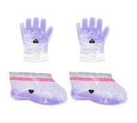 CRAFTHROU 2 Pairs Lavender Spa Paraffin Wax Hand and Feet Covers for Easy to Use Hand and Foot Care Treatment with Paraffin Wax and Non-woven Fabric Suitable for Home Beauty Therapy