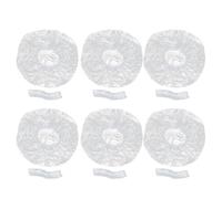 CRAFTHROU 200pcs Disposable Shower Caps Waterproof Pe Bathing Caps for Women and Men Elastic One-time Use Foldable for Cleaning Face and Cooking