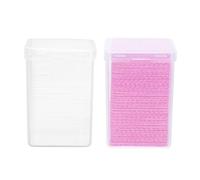 CRAFTHROU 200pcs Portable White Cotton Wiping Sheets for Eyelash Glue Bottle Cleaning, Professional Glue Cleansing Pads for Travel and Individual Eyelash Extensions