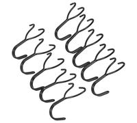 CRAFTHROU 20pcs Black Stainless Steel Pegboard Hooks Strong Load-Bearing Capacity and 32mm Hole Distance Multipurpose Hooks for Pegboard Wall Organizers