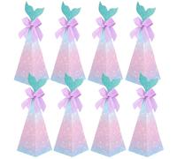 CRAFTHROU 20pcs Cartoon Mermaid Shape Candy Boxes with Lids, Paper Material, Lightweight Wedding Candy Storage Case for Birthday and Halloween Party Favors