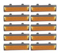 CRAFTHROU 20pcs Compact Plastic Bike Pedal Reflectors High Visibility Safety Warning Tool for Riding the Dark