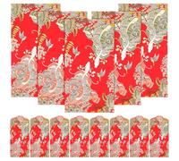 CRAFTHROU 20pcs Japanese Style Red Envelopes with Unique Printed Pattern for Wedding and New Year, Paper Material Creative Red Money Packets Featuring Bright Appearance and Festive Design