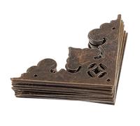 CRAFTHROU 24pcs Vintage Box Corner Protector Guard for Furniture and Chest, Iron Material with Wonderful Shape, Strengthens Corner Joints and Provides Protection, for Home Use
