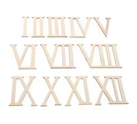 CRAFTHROU 24pcs Wooden Roman Numbers Wood Plaque Set for DIY Crafts Decoration, Smooth Surface, Suitable for Painting, for Creative DIY Projects and Home Decoration