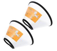 CRAFTHROU 2pcs Anti-scratch Pet Cone Collar for Dogs and Cats, Protective Recovery Neck Circles Made of Sturdy Pp Material, Comfortable Design Does Not Obstruct Sight, for Recovery Period