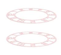 CRAFTHROU 2pcs Arabic Numerals Wall Clock Acrylic Mirror Surface Sticker, Round Clock Dial Decal, Self Adhesive, No Drilling, Easy Installation, Easy Cleaning, for Bedroom and Space