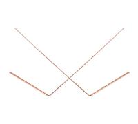CRAFTHROU 2pcs Copper Dowsing Rods Divining Tools with High Reliability and Portable Design for Spiritual Use and Treasure Hunting
