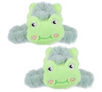 CRAFTHROU 2pcs Extra Large Fuzzy Claw Hair Clips for Thick Hair, Synthetic Fiber Plush Frog Shape with Giant Frog Decor, Secure Hold and Versatile Styling for Holiday Presents or Travel