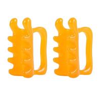 CRAFTHROU 2pcs Handheld Beeswax Resin Back Massager for Neck and Shoulder Relief, Lightweight Manual Massage Tool for Fascia Relaxation and Anxiety Reduction, for Home Use