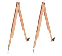 CRAFTHROU 2pcs Large Wooden Compass for Math Teaching Precise Adjustable Radius Drawing Tool for Blackboard Whiteboard Classroom Drafting and Woodworking Demonstrations