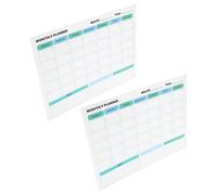 CRAFTHROU 2pcs Non-Magnetic Dry Erase Monthly Whiteboard Planner with Self-Adhesive PVC Surface, Removable and No Residue, for Student Schedule Management and Classroom Use