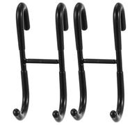 CRAFTHROU 2pcs Over Shower Door Towel Hooks Made of Stainless Steel, Space Saving Storage Hook Hanging Design for Clothes and Hats in Small Space Or Back of The Door