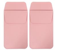 CRAFTHROU 2pcs Pu Leather Pencil Case Set for Doctors and Nurses, Large Storage Capacity Pen Organizer Pouch with Multiple Compartments, Portable Pink Pen Bags for Daily Use and Badge