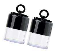 CRAFTHROU 2pcs Refillable Loose Powder Container with Puff for Prickly Heat Powder and Blusher and Good Sealing for Daily and Travel Use