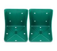 CRAFTHROU 2pcs Reusable Livestock Salt Feeding Box for Sheep and Cattle, Easy to Use Green Pp Salt Brick Holder Rack for Outdoor Feeding