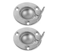 CRAFTHROU 2pcs round Flush Pull Ring Lift Handles for Boat Compartment and Marine Access Hatch Covers, Stainless Steel with Hidden Recessed Installation, Comfortable and Smooth Movement