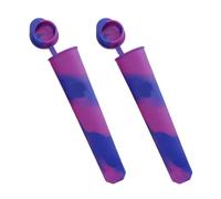 CRAFTHROU 2pcs Silicone Ice Pop Molds with Lid Reusable Safe DIY Ice Pops Maker for Making and Chilled Treats