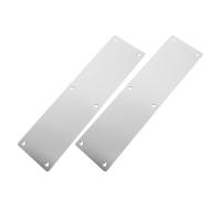 CRAFTHROU 2pcs Silver Stainless Steel Door Finger Plate with Sl esign, Easy to Clean and Ensures the Safety of Pets, Suitable for Interior and Exterior Doors with Minimalist Style