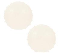CRAFTHROU 2pcs White Glow in The Dark Rubber Balls for Dogs Interactive Chew Made of Sturdy Tpr Material Suitable for Indoor and Outdoor Playing to Enhance Pet Feelings