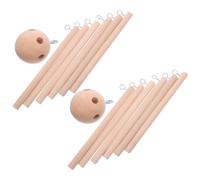 CRAFTHROU 2pcs Wooden Mobile Frame Kit with Six Legs for Crib Nursery, Round Sphere Shape, Enhanced Stability and Rich Sound Diversity, Room Mobile DIY Wind Chime Hanging Accessory
