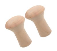 CRAFTHROU 2pcs Wooden Pottery Molds with Unique Mushroom Design for Clay Top Shaping and Carving, Suitable for Artistic Exploration and Longterm Use by Beginners and Artists
