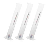 CRAFTHROU 3-in-1 Alcohol Hydrometer for Brew Beer with Triple Scale Measuring Whiteness and Visual Guide Colour Scale, Made of Glass and Plastic, 3 Sets for Home Brewing and Moisture Content
