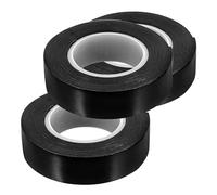 CRAFTHROU 3 Rolls Black Rubber Electrical Tape Cable Management and Loose Connection Prevention, Multi-functional Self-amalgamating Tape for Insulation and Repair in Plumbing and Electrical
