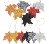 CRAFTHROU 30pcs Artificial Fall Leaves Foam Mixed Style Thanksgiving